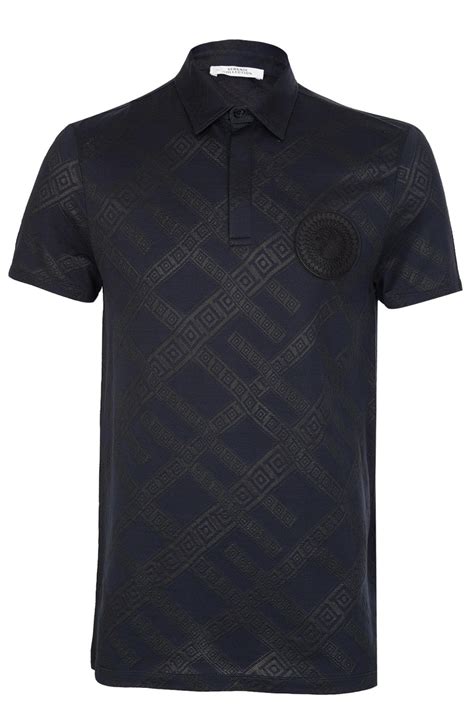 versace collection sundial medusa polo shirt|Men's Designer Polos & Luxury T.